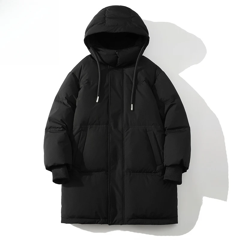 AAPE WTAPS大码中长款羽绒服男冬季2023新款加厚纯色连帽棉服外套