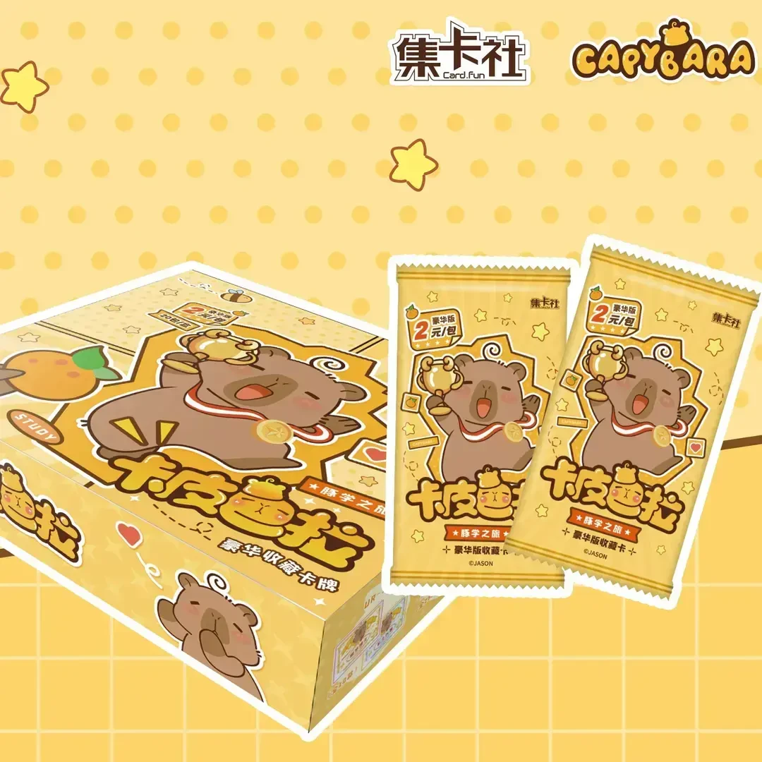 集卡社《卡皮巴拉》收藏卡-豚学之旅 超可爱治愈卡牌拆卡