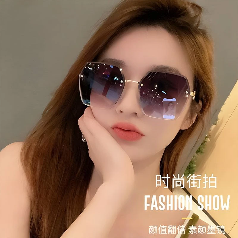 2024爆款防紫外线高颜值太阳镜女夏防晒网红大框眼镜潮流时尚墨镜