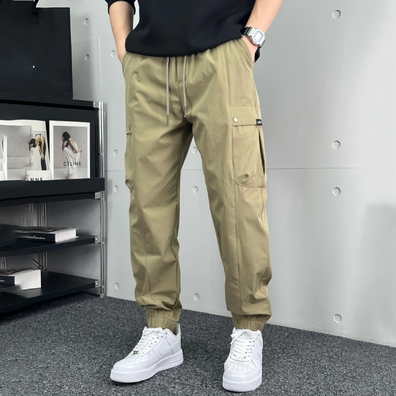 男士束脚休闲裤男2024秋季新款长裤宽松百搭工装裤运动潮流大口袋