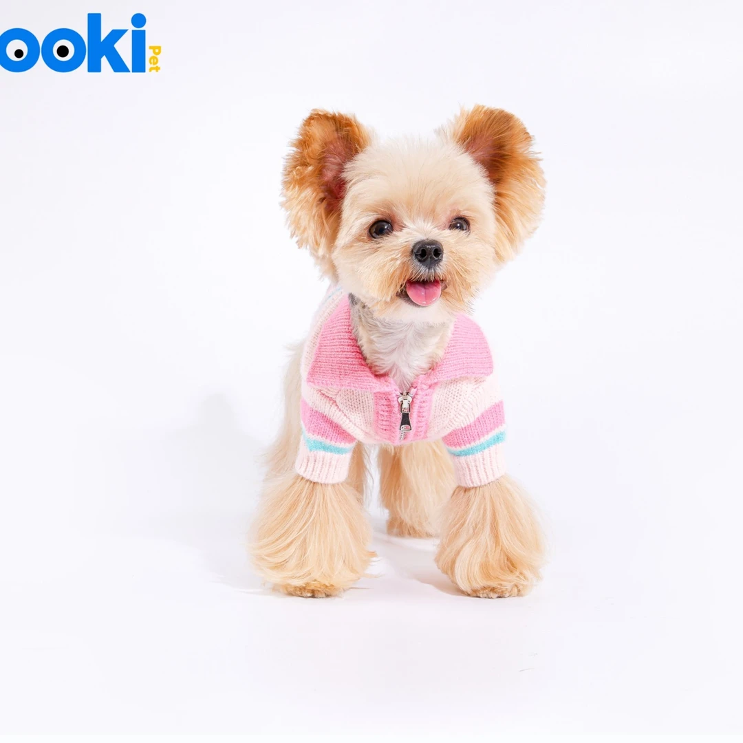 mookipet小型宠物狗衣服秋冬高颜值毛衣狗狗宠物牵引衣服小狗衣服