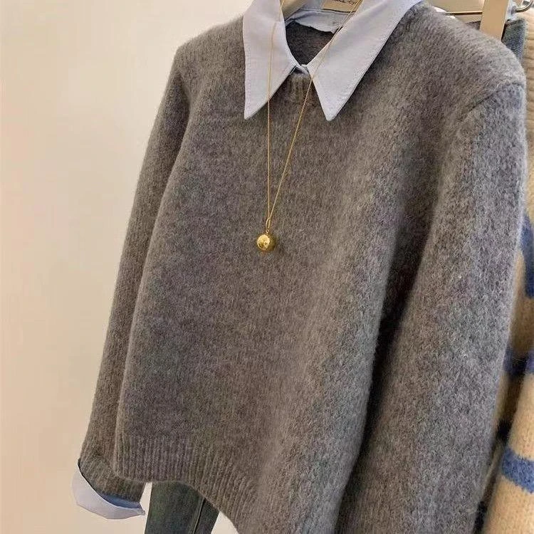 怡然优选<121~130>杂款毛衣微瑕，百搭时尚宽松翻领套头直播间下单