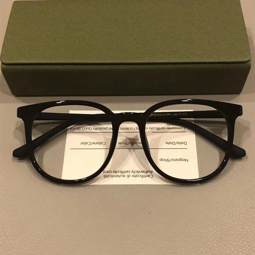 早八素颜！慵懒黑温柔复古肖总可配度数近视眼镜防蓝光平光眼镜架