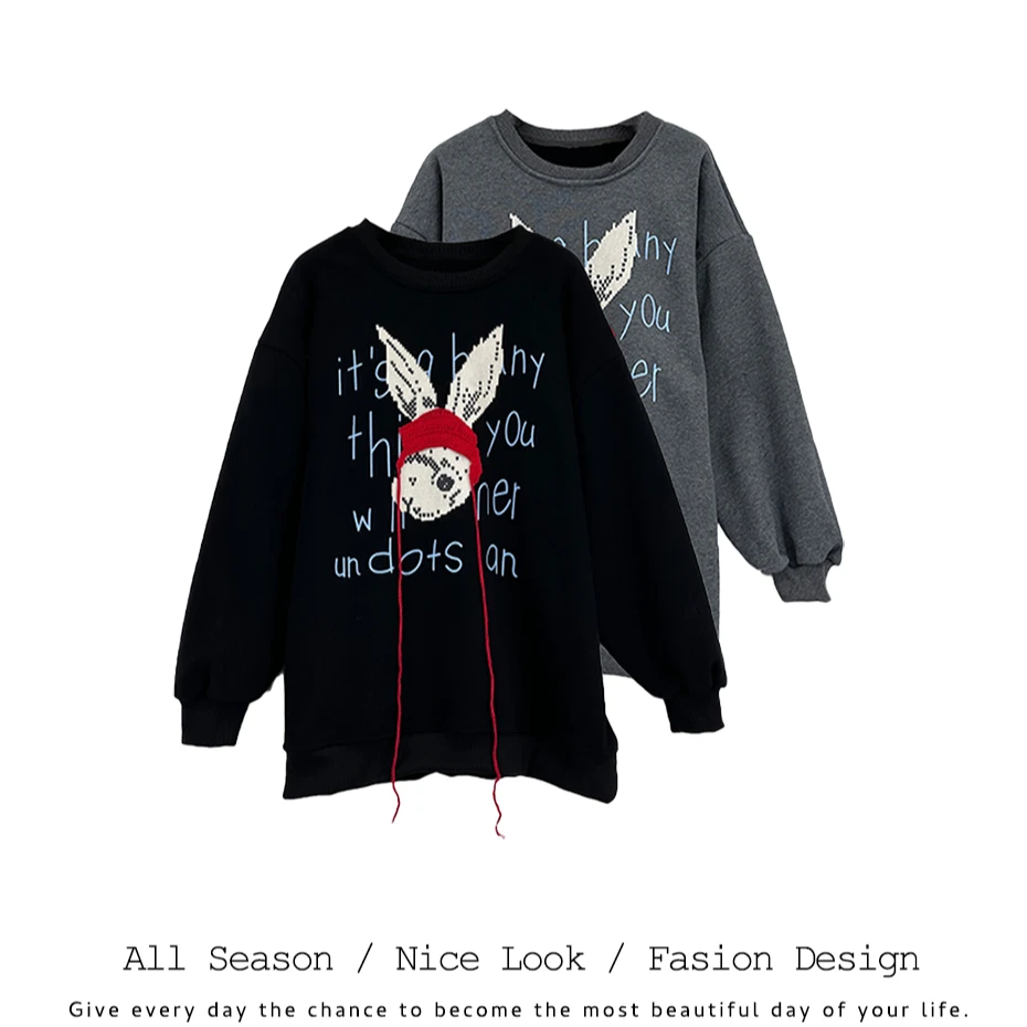 379    时尚卡通休闲百搭宽松长袖    款号#8069