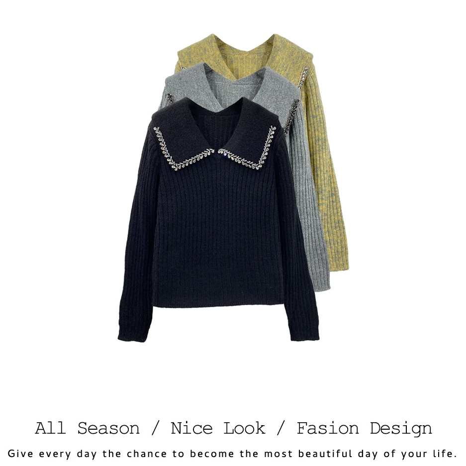 031/955/848  时尚大翻领多色气质百搭秋冬长袖  款号#6912