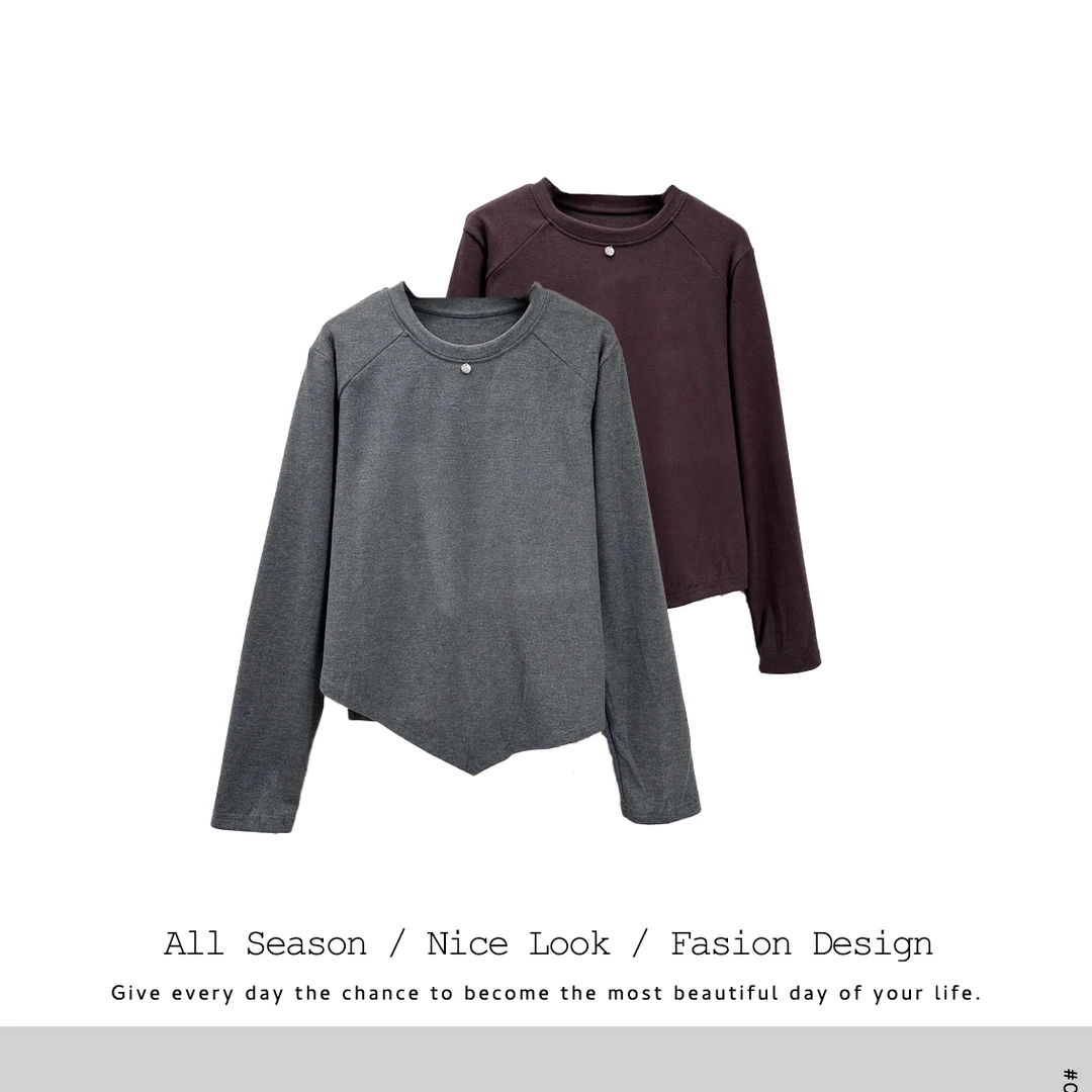 995/165  潮流时尚秋季百搭薄绒高领长袖上衣  款号#1008