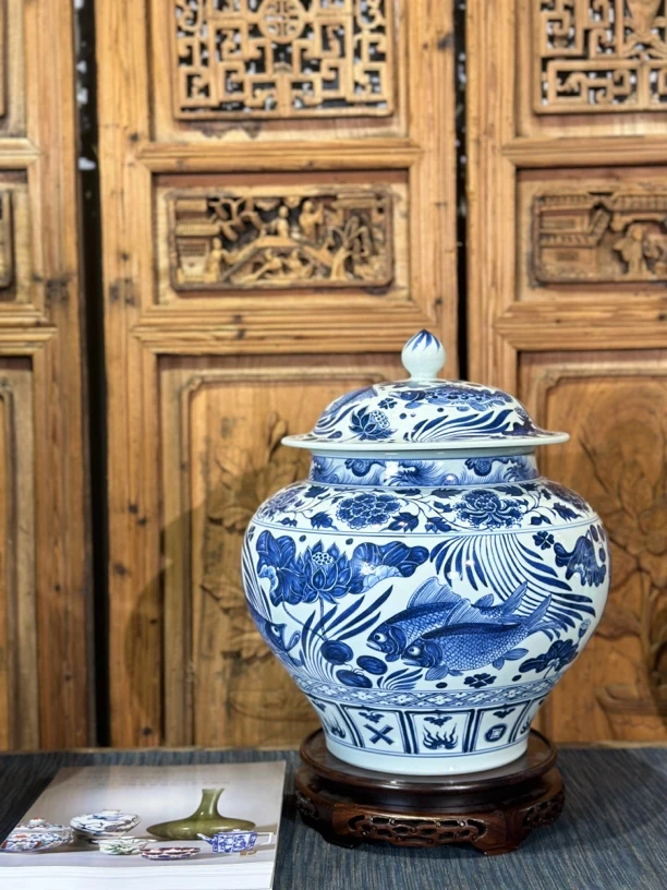 【省非遗】青花女神·蔡文娟亲工—鱼藻将军罐