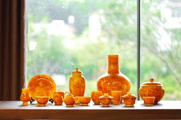 【龙全家福】帝王黄釉龙套组—澄观柴窑