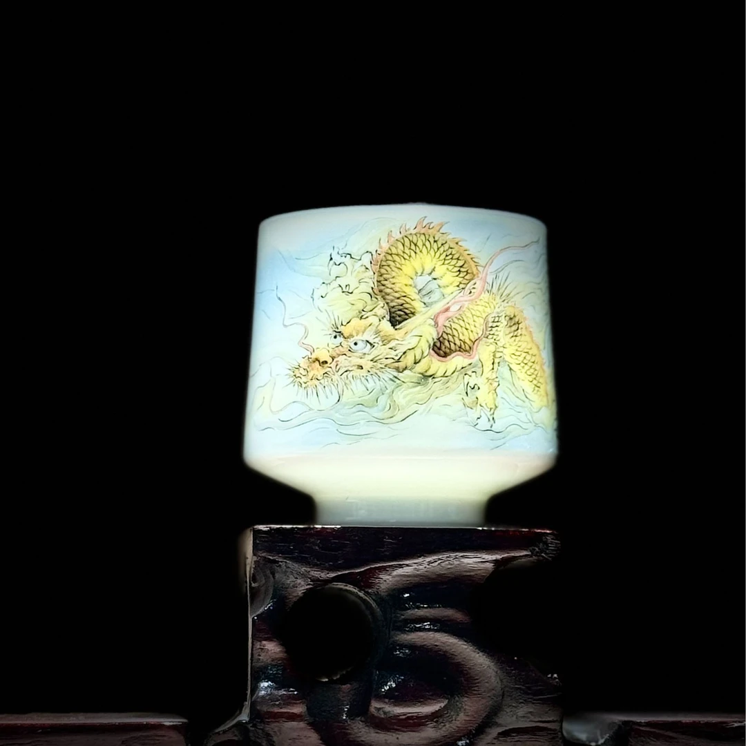 【工笔龙纹主人杯】易龙华——中国工艺美术大师