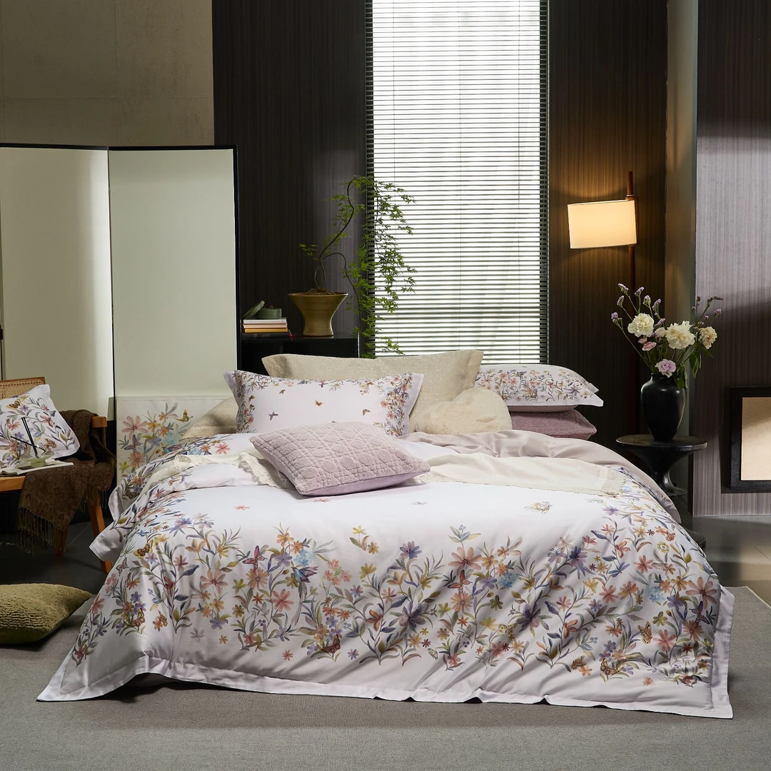 宝缦丽本 乐野 60数码印花四季款长绒棉新欧式轻奢床品四件套