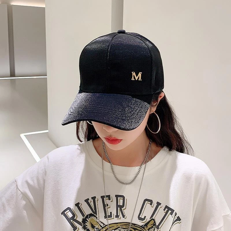帽子女韩版休闲百搭M标棒球帽男春夏遮阳帽时尚鸭舌帽夏天情侣款