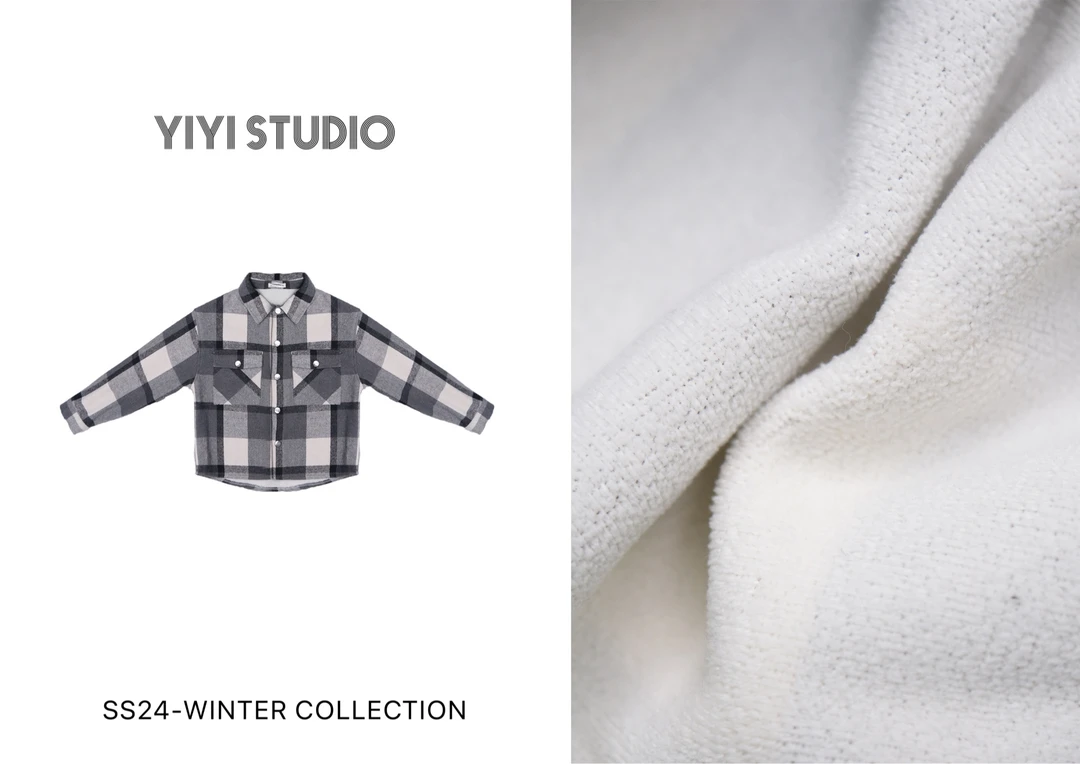 YiYi 童装百搭格子加绒外套0365