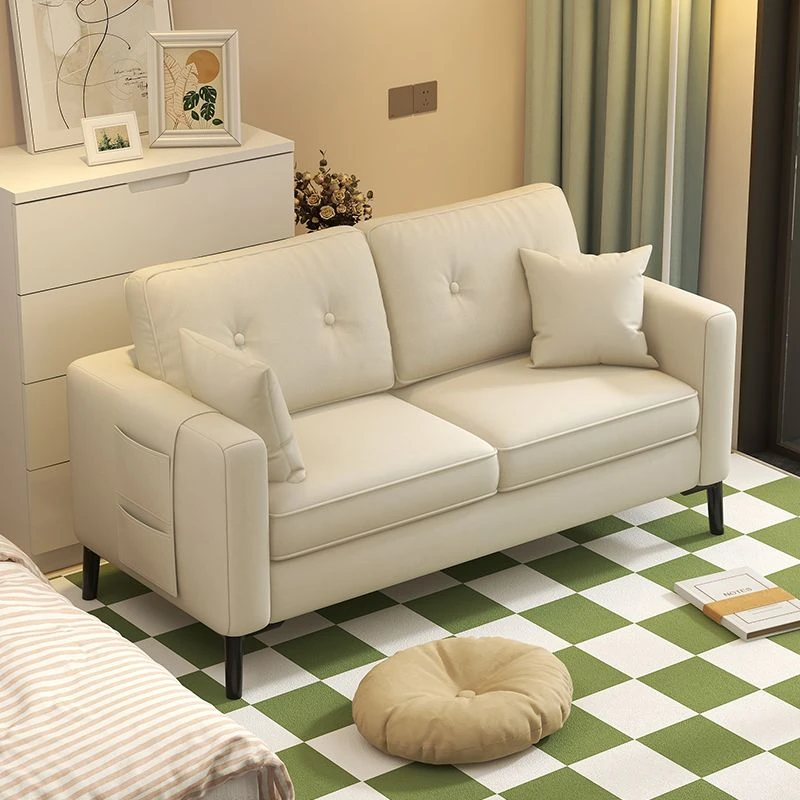 沙发小户型公寓出租房屋双三人皮质沙发服装店家用客厅简约小沙发