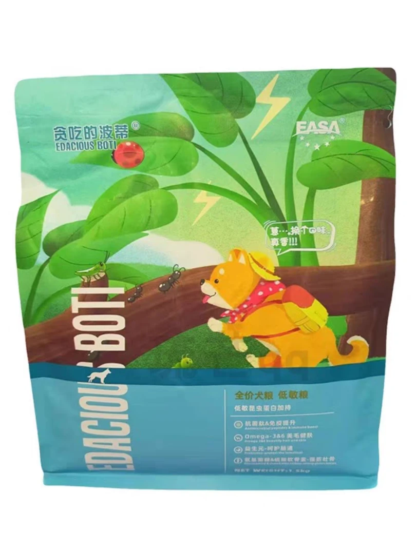 伊萨莎贪吃的波蒂狗粮低敏昆虫蛋白全价成幼犬鸭牛肉低脂低盐3斤