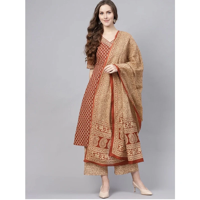 路遥海外购  印度棉质优雅高端百搭时尚三件套，拍前请联系客服