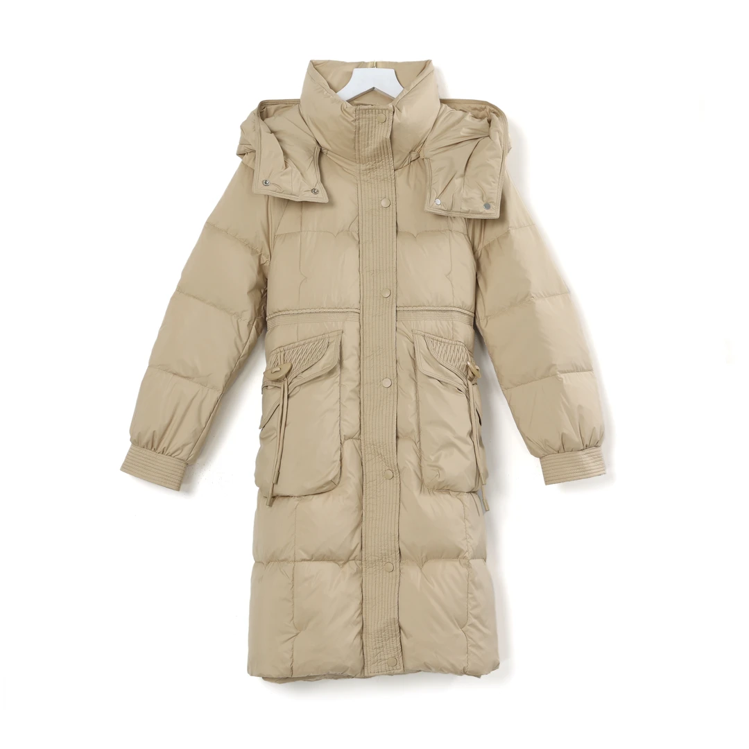 【千屿Sheila】冬季长款连帽女士保暖百搭羽绒服234-YRF/0117-067