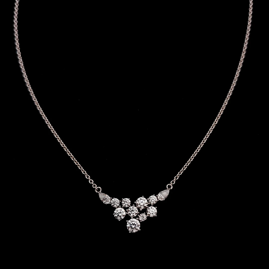 坠链均925银合成锆石 sun field日光域 925银 锦簇项链