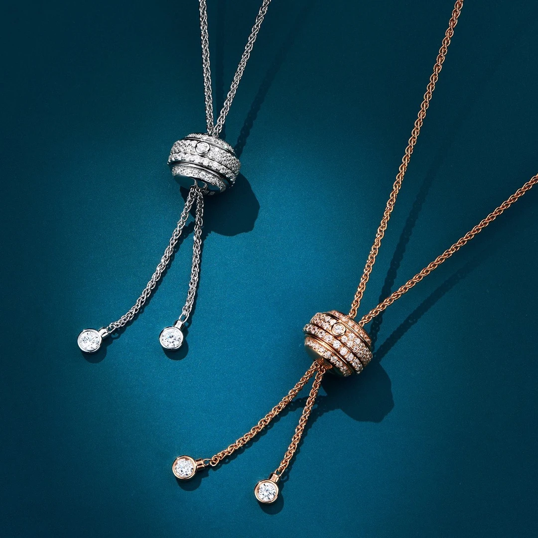 坠链均925银合成锆石 时来运转流苏毛衣链 百搭气质男女同款