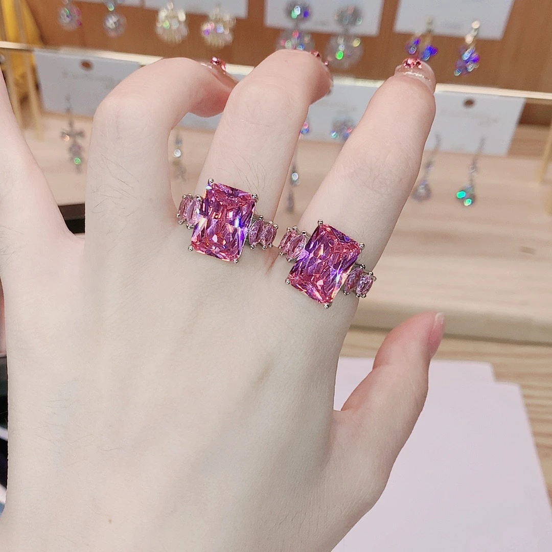 铜合金锆石戒指 665爆闪戒指