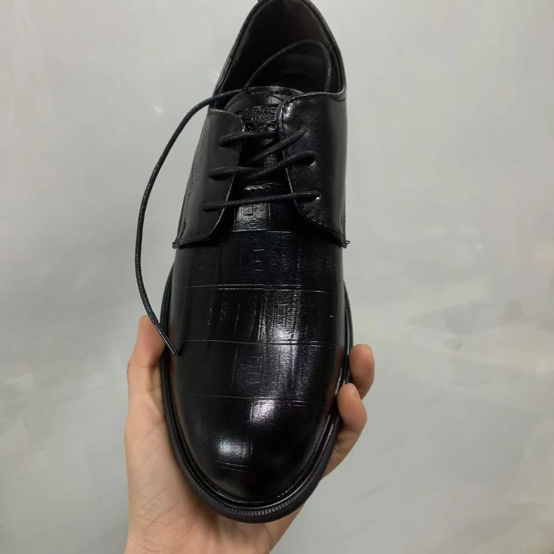 男士时尚休闲皮鞋     7651    黑色    商务男款