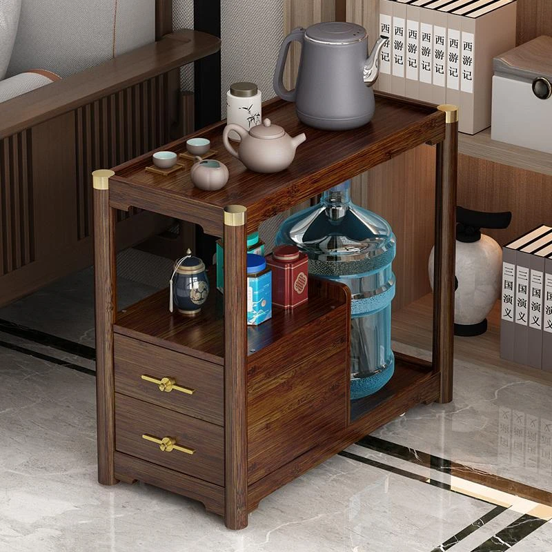 可移动茶几客厅家用小推车茶室移动茶车茶柜置物架中式茶水柜茶台