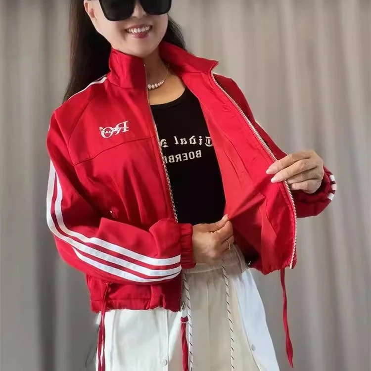 秋冬新款休闲运动夹克短外套广场曳步舞蹈现代舞爵士舞外套队服潮