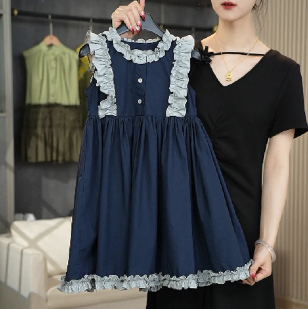 【CW】设计师新款2024女童显瘦洋气时尚夏季宽松甜美百搭潮流连衣裙