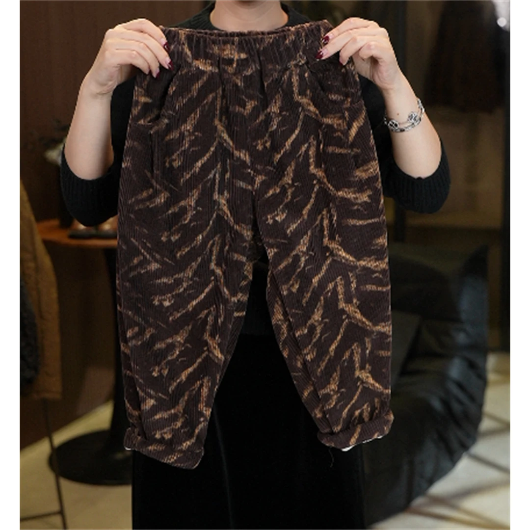 【CW】小众设计  设计科复古条纹加厚休闲裤 KZ