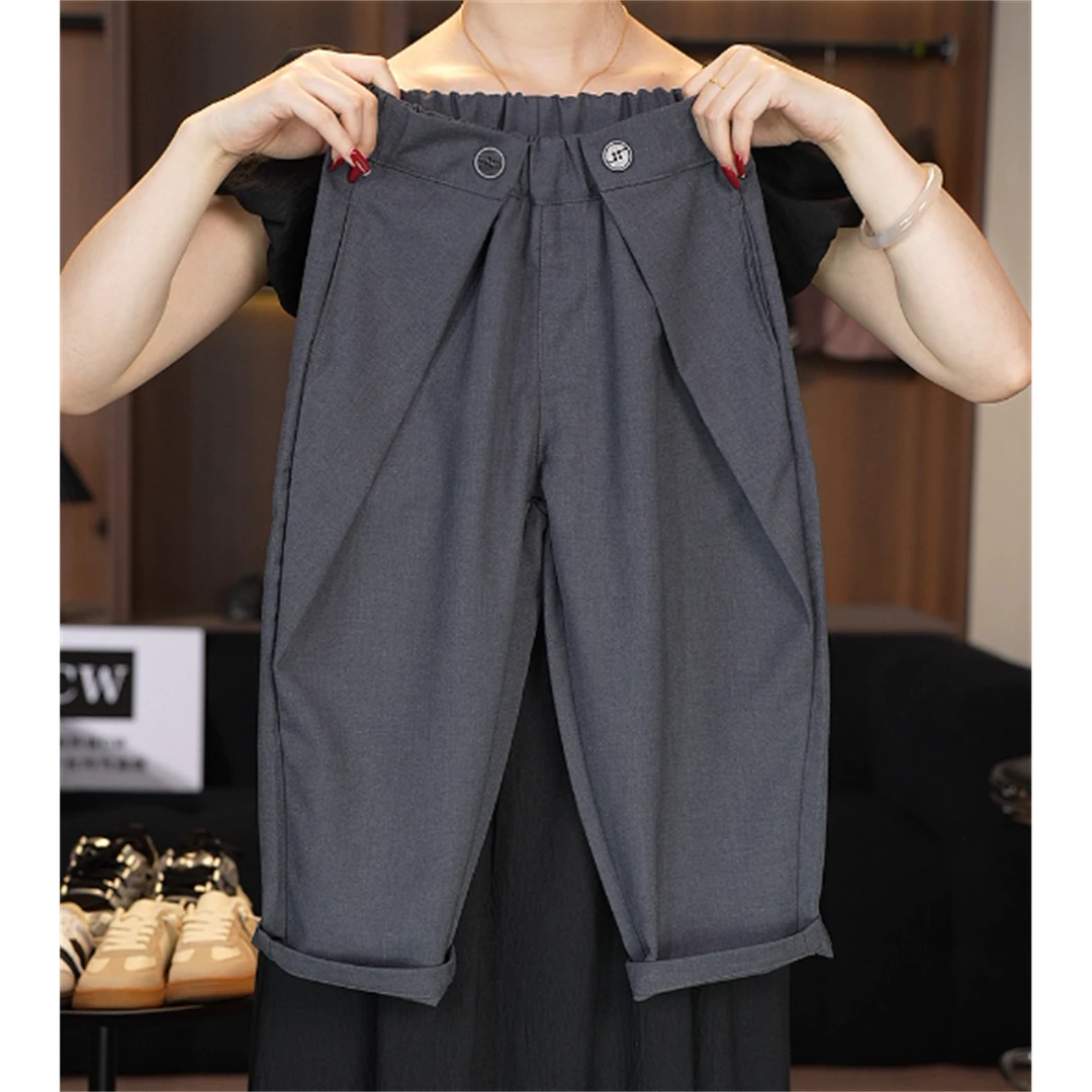 【CW】新颖设计  气质穿搭西装休闲裤  “高级灰” KZ4430