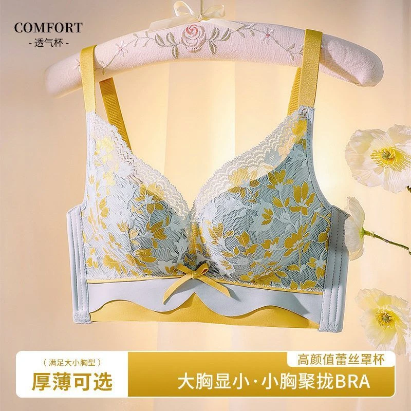 夏季新款蕾丝调整型副乳文胸小胸显大聚拢上托防下垂收副乳内衣女