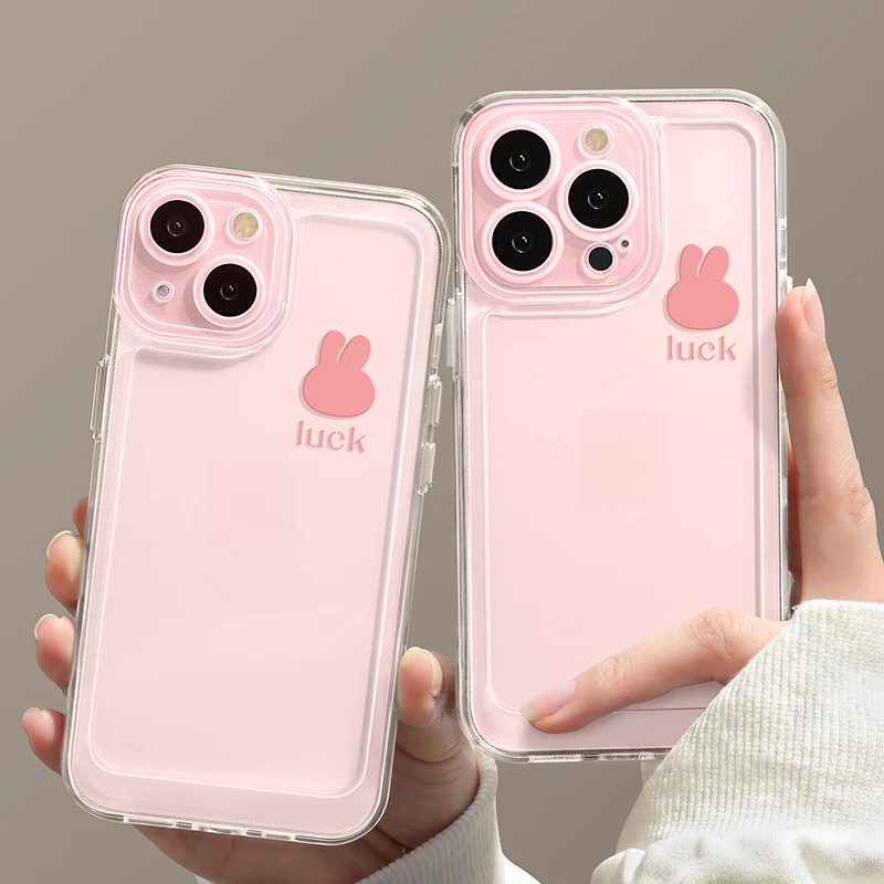 适用iPhone15promax手机壳苹果14新款13高级12硅胶11可爱兔XR防摔