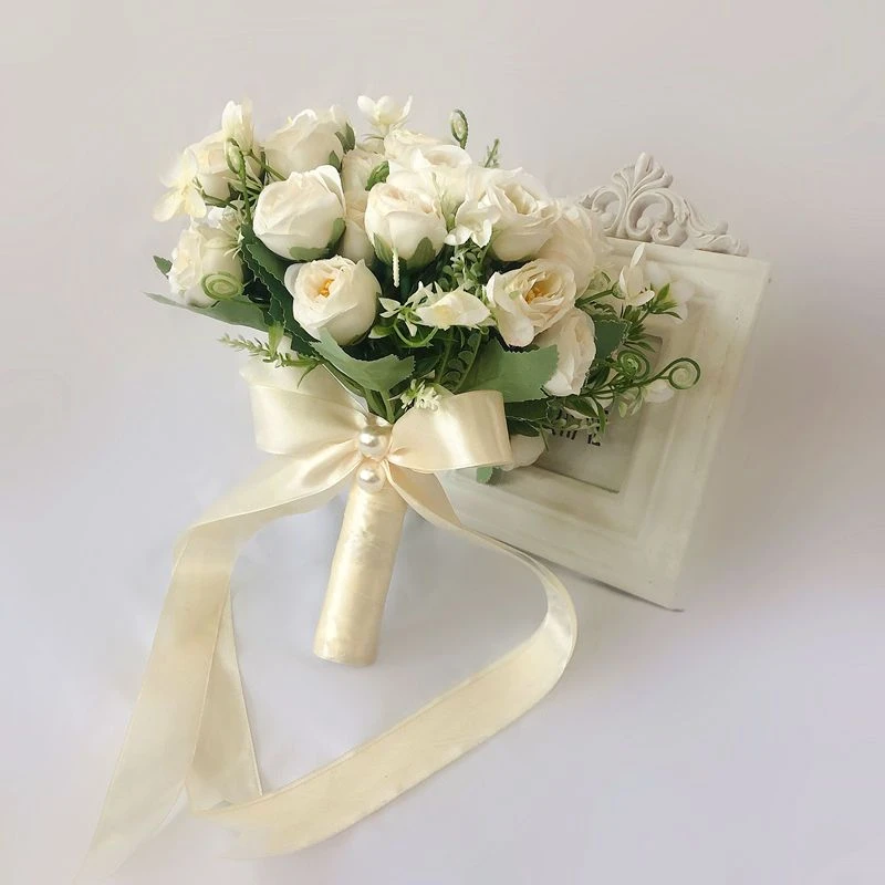 韩式领证拍照手捧花新娘结婚婚礼仿真花道具拍照摄影手工混搭花束