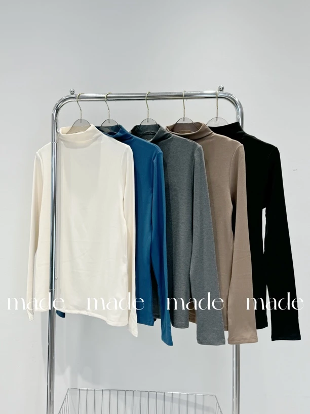 【半高领打底】保暖韩版简约时尚纯色百搭休闲长袖秋冬