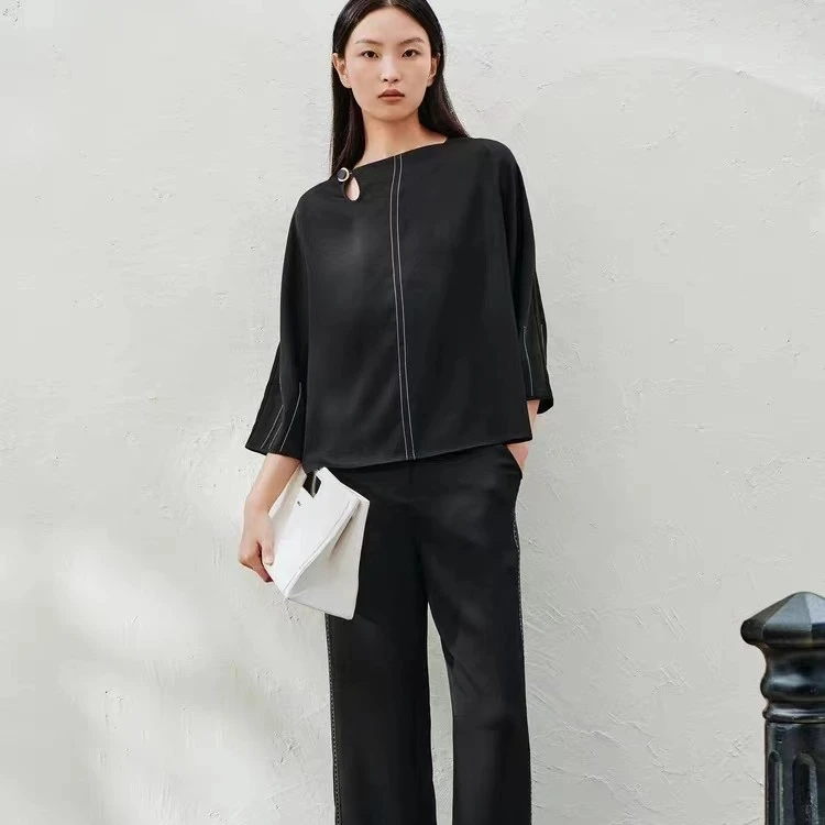 RNLYEE水滴镂空设计醋酸休闲套装