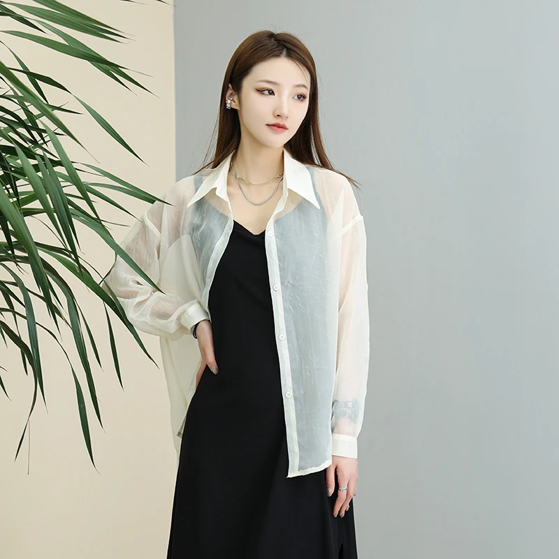 2024夏季薄款设计感新款女装衬衫时尚休闲防晒女外穿百搭-6819款