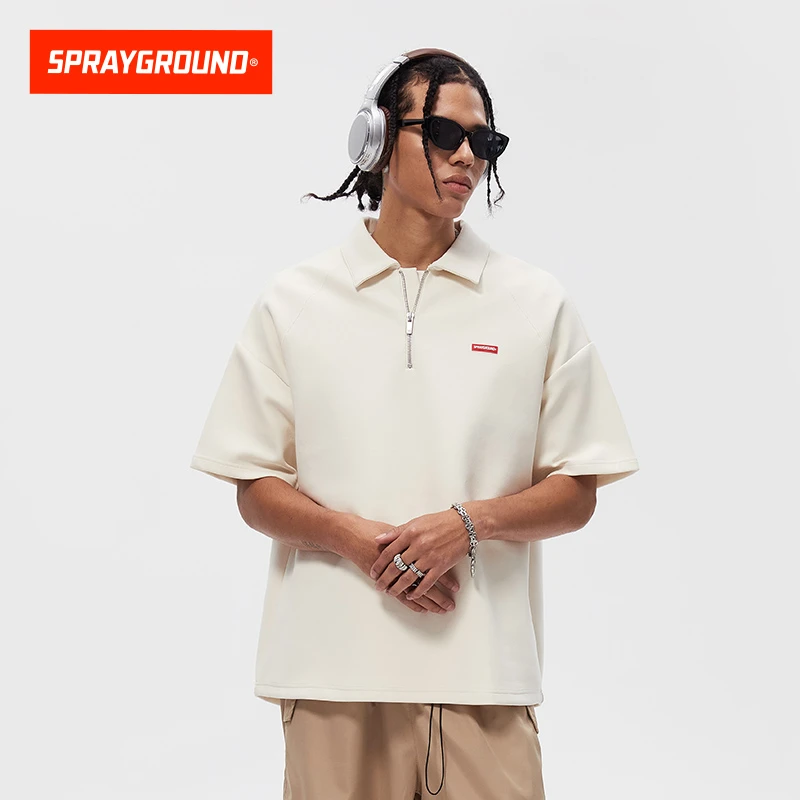 SPRAYGROUND 鲨鱼嘴polo衫短袖宽松翻领潮流百搭夏季JM WE020206