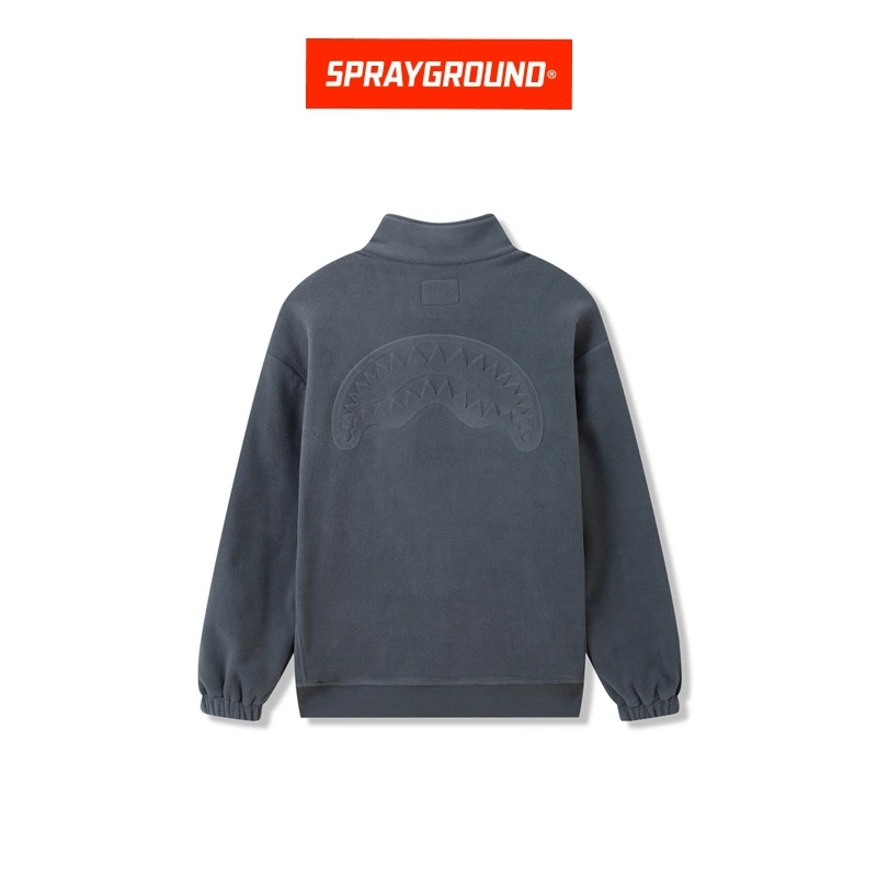 SPRAYGROUND 鲨鱼嘴套头卫衣加绒秋冬半拉链宽松立领JM  WD940914