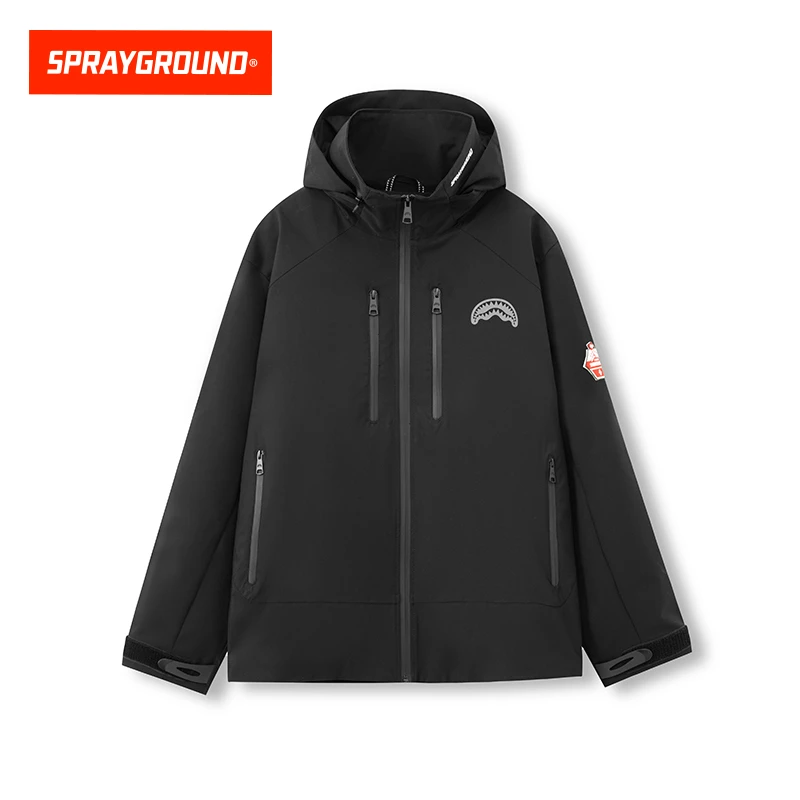 SPRAYGROUND 鲨鱼嘴夹克冲锋衣连帽户外运动春季新款JM WD911117