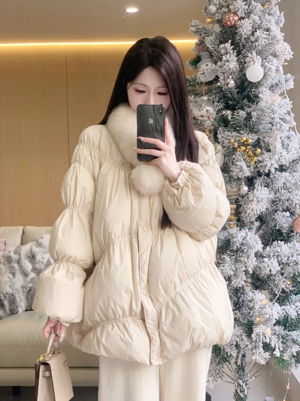 【小奶球】90白鸭绒/设计感秋冬加厚保暖羽绒服