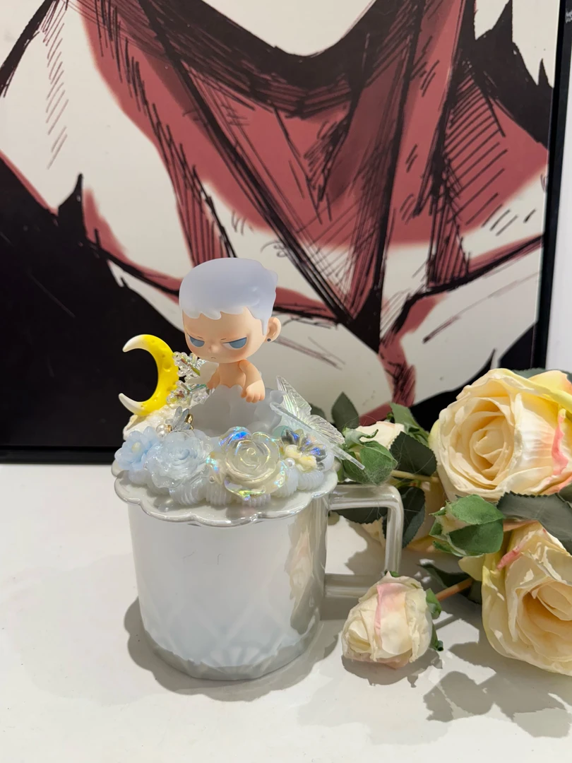 新款创意手工diy奶油胶杯子 正版可爱创意少女心学生微景观