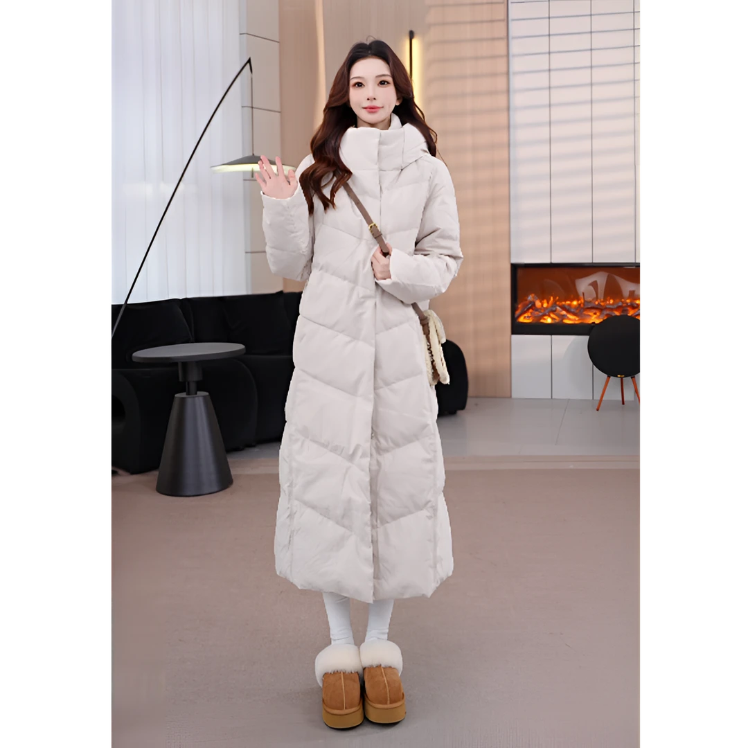 【反季】波司登冬季新款显瘦高级感经典连帽保暖休闲长款羽绒服女款