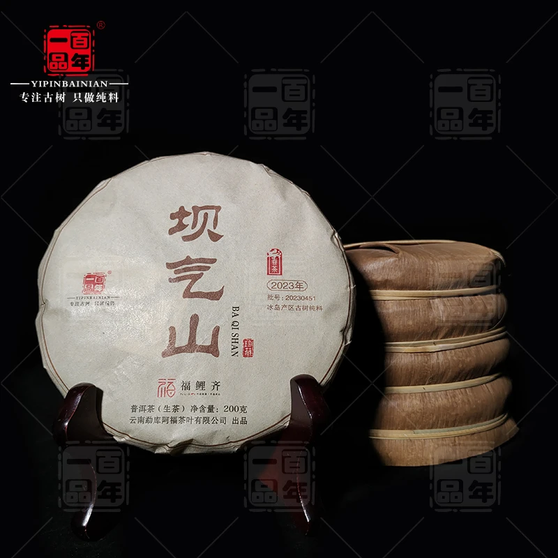 2023年坝气山古树纯料春茶普洱茶200克生茶饼