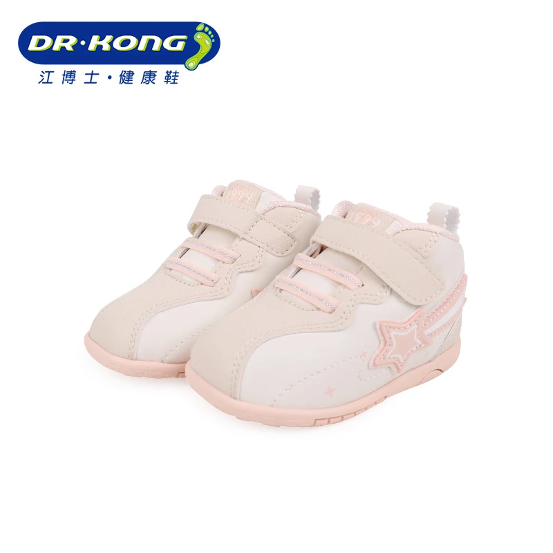 Dr.Kong/江博士童鞋冬季女宝宝一段高帮加厚保暖步前鞋B1301421