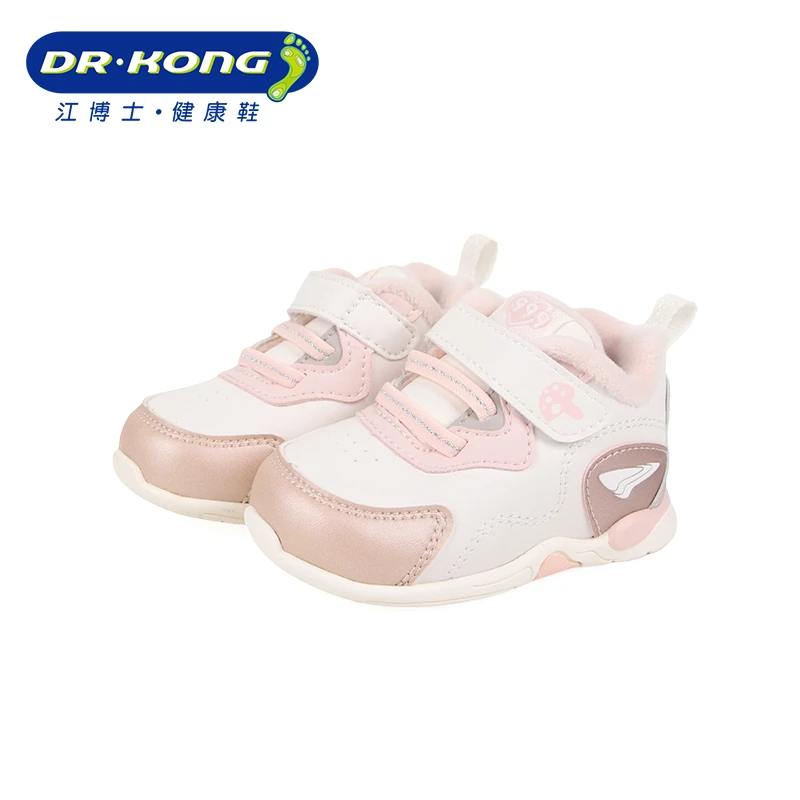 Dr.Kong/江博士童鞋冬季女宝宝一段高帮加绒保暖步前鞋B1301310A