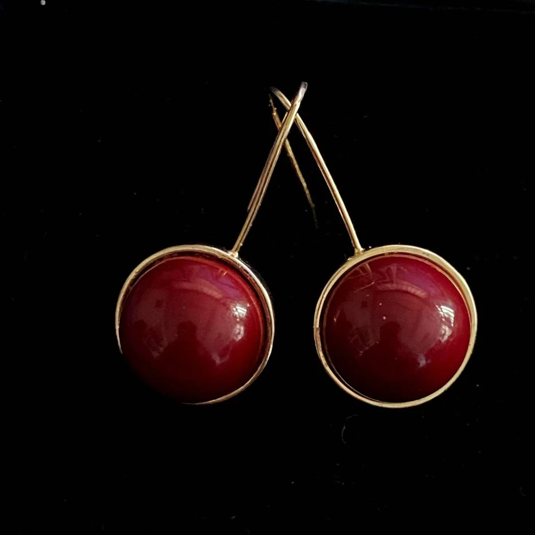 铜合金树脂耳饰 珀卡曼气质欧美风耳环A119