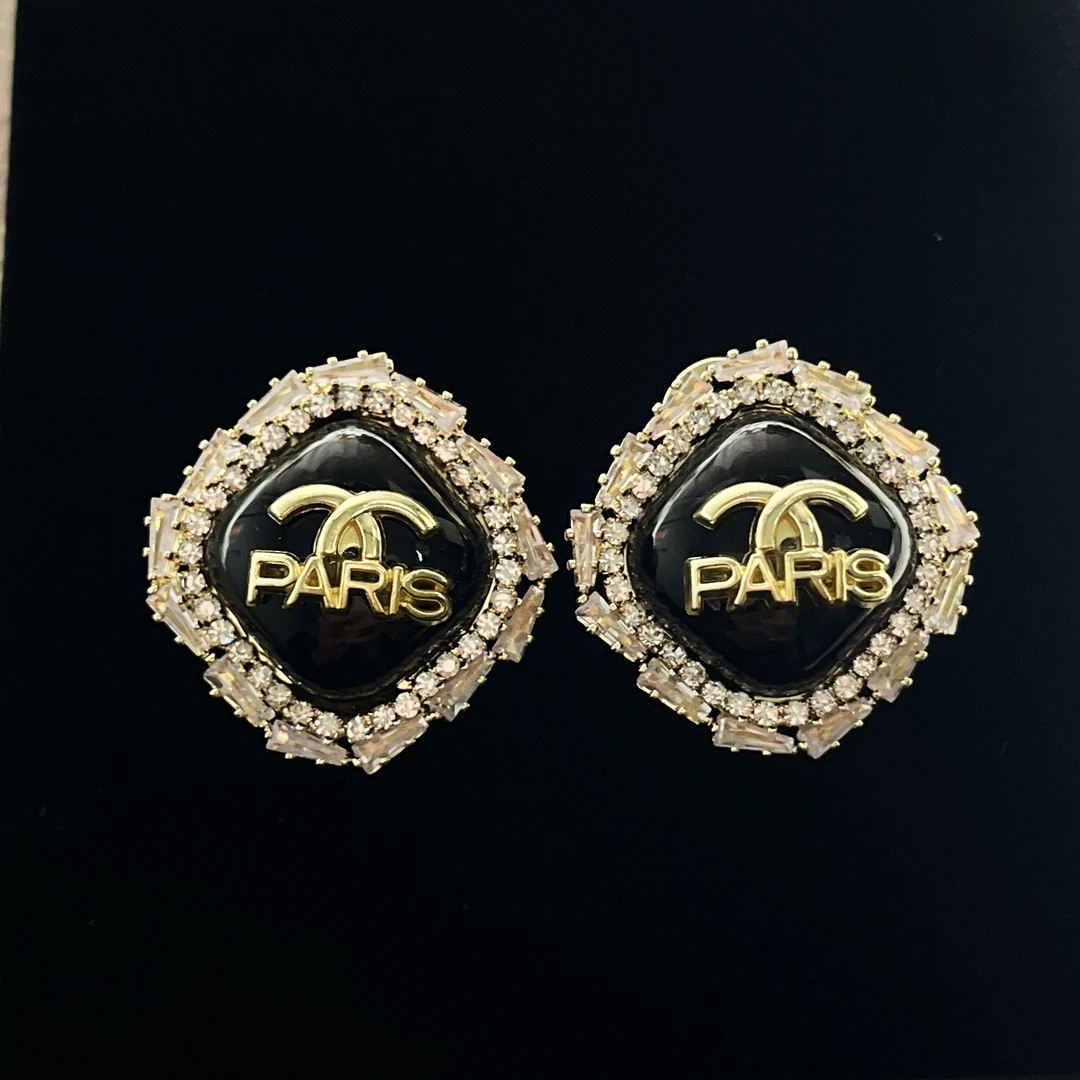 铜合金树脂耳饰 【新品 上新季】金小香风耳环气质轻奢精致百搭A05