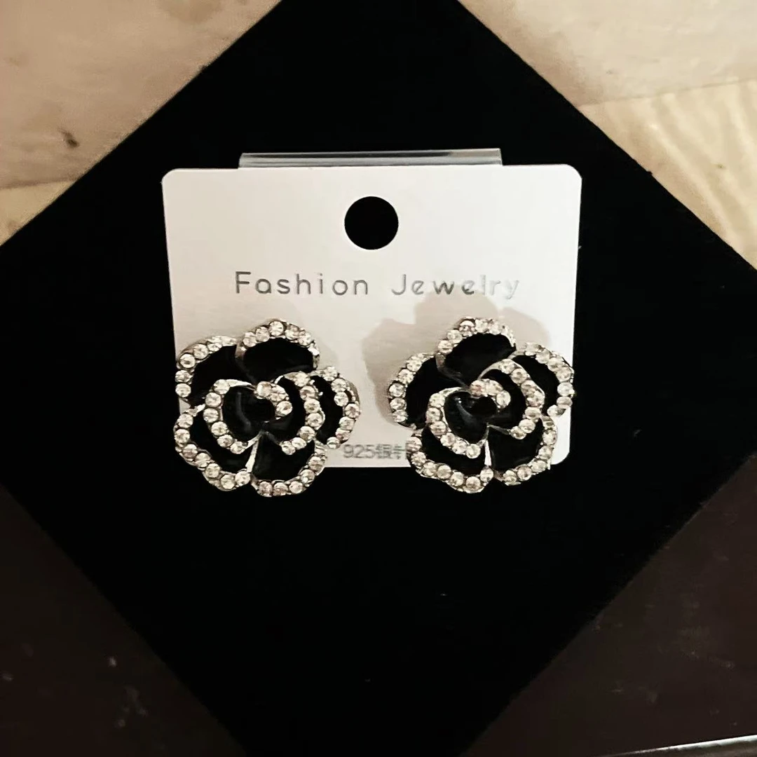 铜合金耳饰 【新品 上新季】玫瑰花山茶花耳钉A270