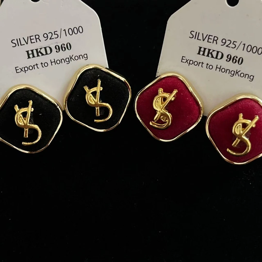 铜合金布艺耳饰 珀卡曼轻奢饰品简约百搭耳钉A113