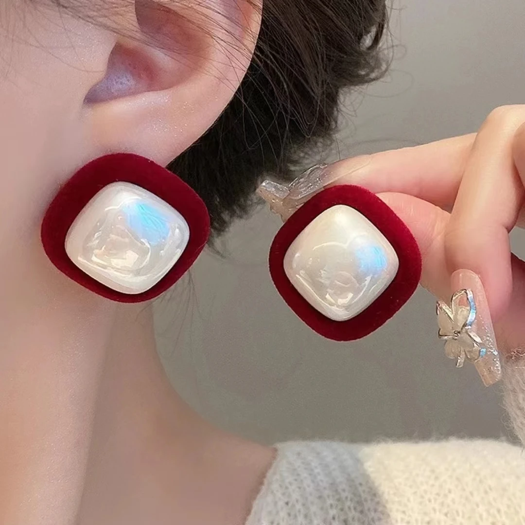 非金属布艺耳饰 珀卡曼气质时尚百搭复古法式简约轻奢小众z933