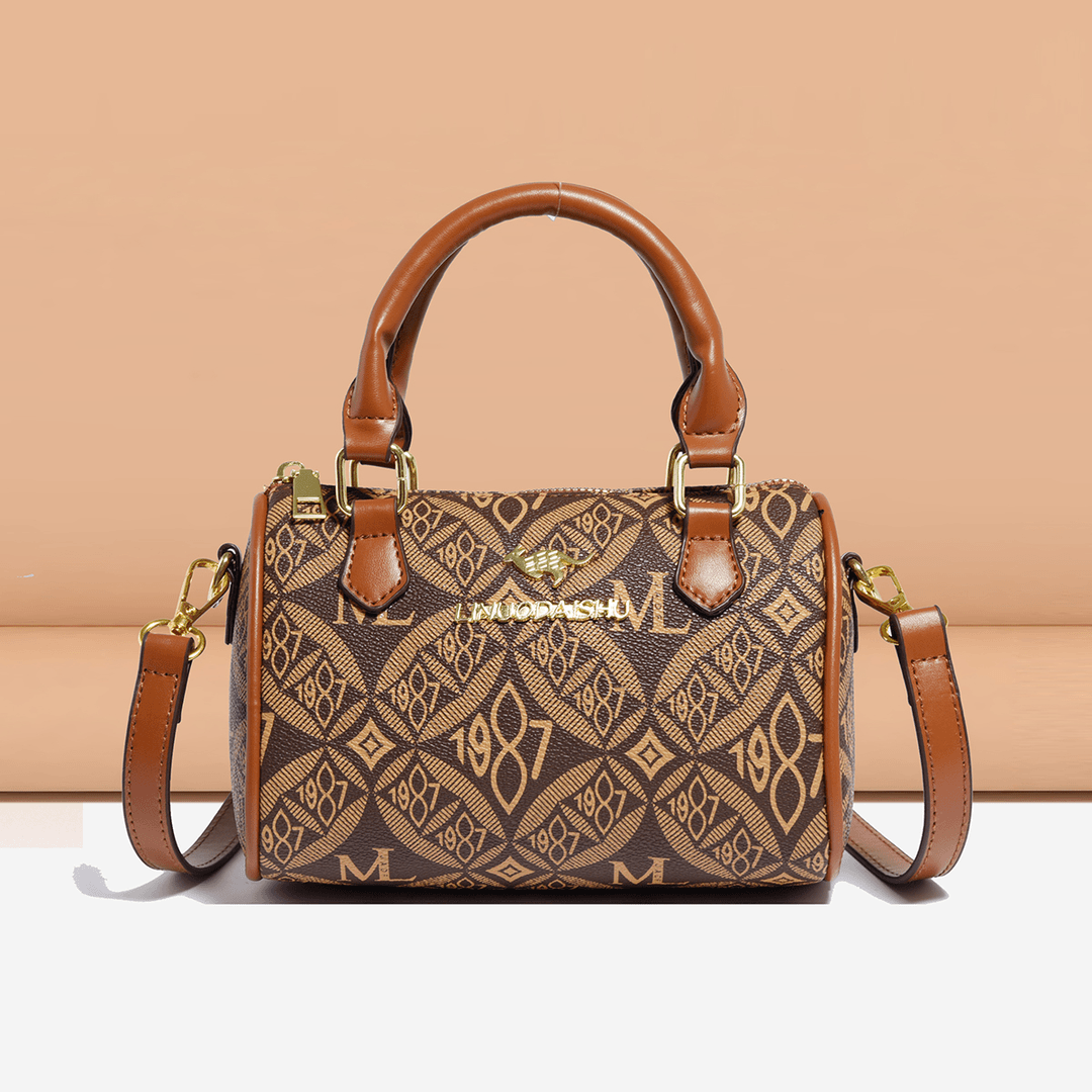 经典时尚轻奢简约潮流经典女士百搭小众单肩斜挎包2874棕